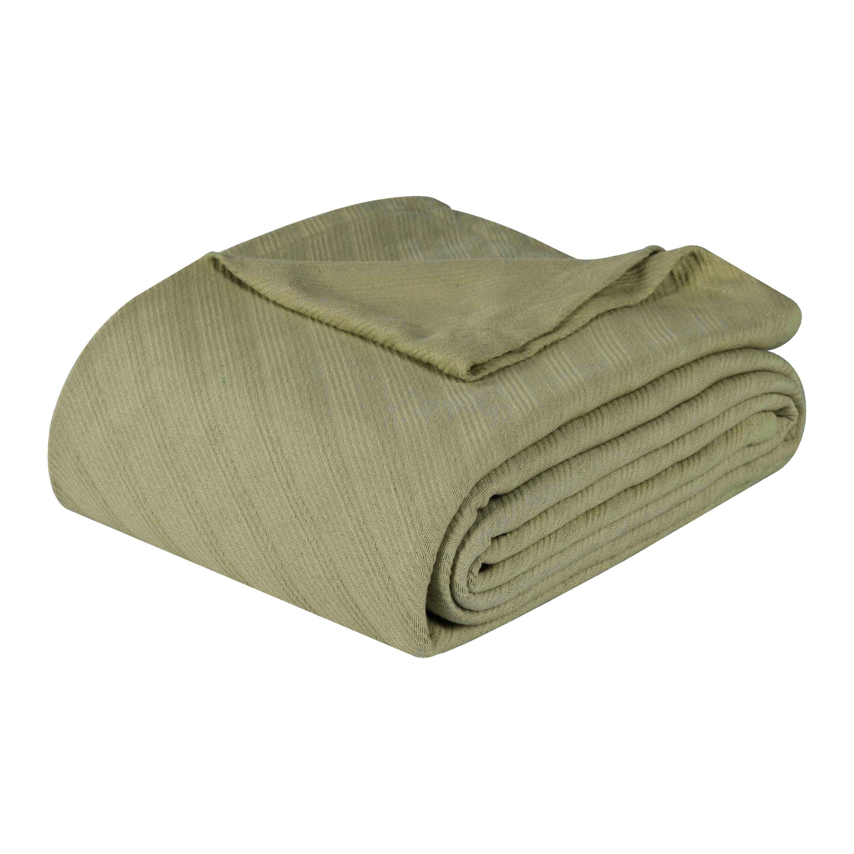 Milan Cotton Textured Jacquard Striped Lightweight Woven Blanket