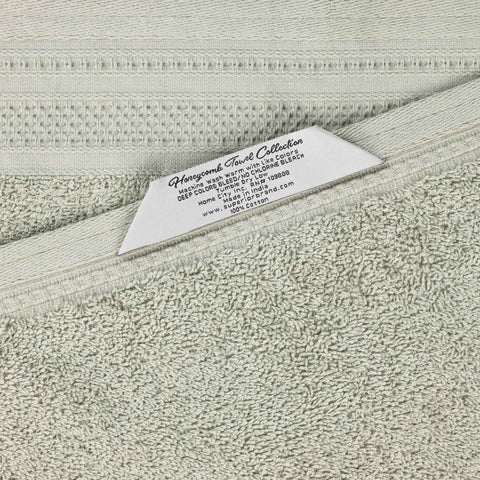 Cotton Waffle Border Towel Set 12-Piece - Honeycomb