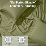 1200 Thread Count Cotton Rich Bed Sheet Set Solid Deep Pocket