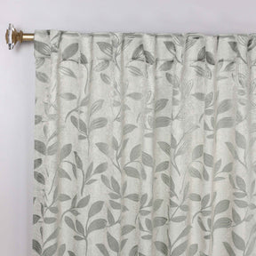 Leaves Room Darkening Back Tabs Blackout Curtain Panels, Set of 2