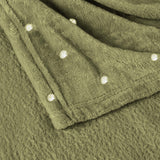 Fleece Plush Medium Weight Fluffy Soft Decorative Polka Dot Blanket