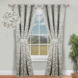 Leaves Room Darkening Washable Blackout Curtain Panels, Set of 2