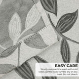 Leaves Room Darkening Washable Blackout Curtain Panels, Set of 2
