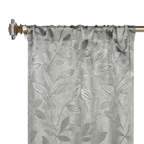 Leaves Room Darkening Washable Blackout Curtain Panels, Set of 2