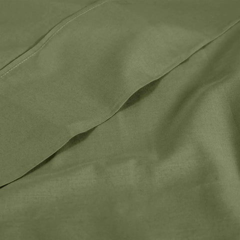 300 Thread Count 100% Cotton Sheet Set Percale Solid Deep Pocket