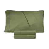 300 Thread Count 100% Cotton Sheet Set Percale Solid Deep Pocket