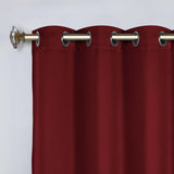 Classic Modern Solid Room Darkening Blackout Curtain Panels, Set of 2