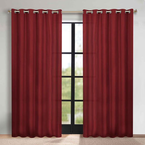 Blackout Window Curtains Classic Modern Room Darkening Set of 2