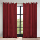 Classic Modern Solid Room Darkening Blackout Curtain Panels, Set of 2