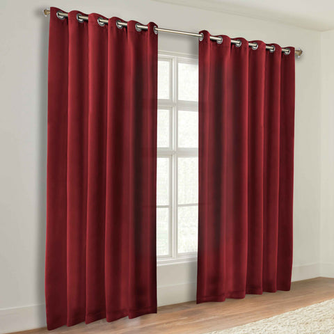 Blackout Window Curtains Classic Modern Room Darkening Set of 2