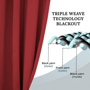 Solid Machine Washable Room Darkening Blackout Curtains, Set of 2