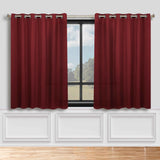 Classic Modern Solid Room Darkening Blackout Curtain Panels, Set of 2
