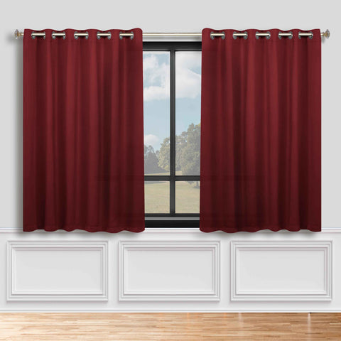 Blackout Window Curtains Classic Modern Room Darkening Set of 2