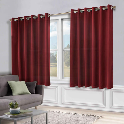 Blackout Window Curtains Classic Modern Room Darkening Set of 2