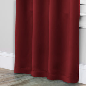 Solid Room Darkening Rod Pocket Blackout Curtain Panels, Set of 2