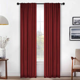 Solid Room Darkening Blackout Curtain Panels, Back Tabs, Set of 2