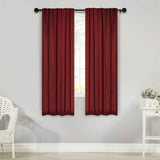 Solid Room Darkening Blackout Curtain Panels, Back Tabs, Set of 2
