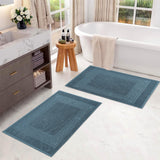 Egyptian Cotton Bath Mat Set of 2 Greek Key Infinity Border