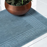 Egyptian Cotton Greek Key Infinity Border Bath Mat Set of 2