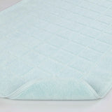 Nora Cotton Solid Absorbent Thick Checkered Washable Bath Mat Set of 2