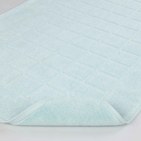 Nora Cotton Solid Absorbent Thick Checkered Washable Bath Mat Set of 2