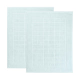 Nora Cotton Thick Solid Checkered Washable Bath Mat Set of 2