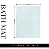 Nora Cotton Thick Solid Checkered Washable Bath Mat Set of 2