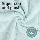 Nora Cotton Thick Solid Checkered Washable Bath Mat Set of 2