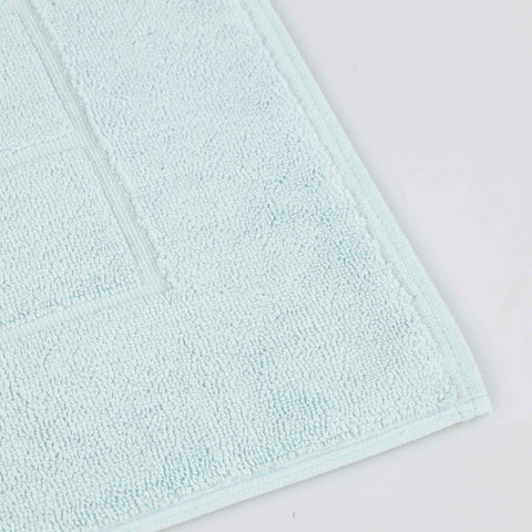 Nora Cotton Thick Solid Checkered Washable Bath Mat Set of 2