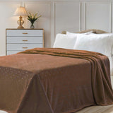 Fleece Plush Medium Weight Fluffy Soft Decorative Polka Dot Blanket