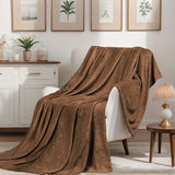 Fleece Plush Medium Weight Fluffy Soft Decorative Polka Dot Blanket