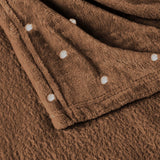 Fleece Plush Medium Weight Fluffy Soft Decorative Polka Dot Blanket