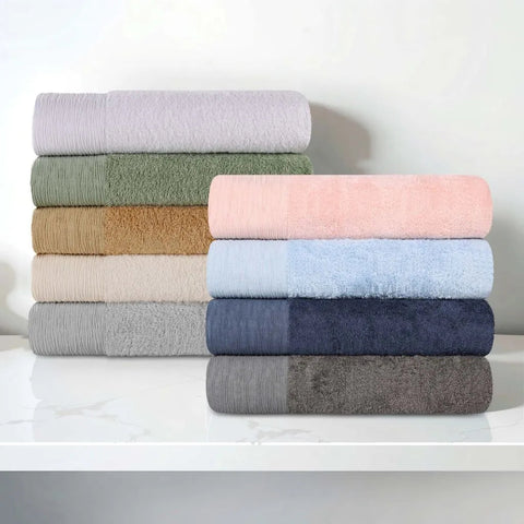 Rayon from Bamboo Eco-Friendly Fluffy Soft Solid 3 Piece Towel Set