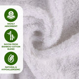 Rayon from Bamboo Eco-Friendly Fluffy Soft Solid 9 Piece Towel Set