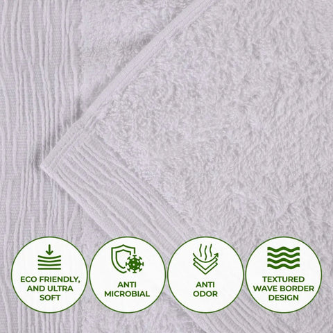 Rayon from Bamboo Eco-Friendly Fluffy Soft Solid 12 Piece Towel Set