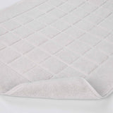 Nora Cotton Thick Solid Checkered Washable Bath Mat Set of 2
