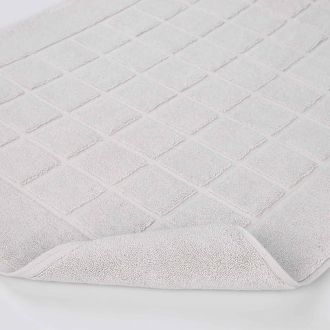 Nora Cotton Thick Solid Checkered Washable Bath Mat Set of 2