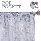Leaves Room Darkening Washable Blackout Curtain Panels, Set of 2