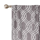 Ribbon Trellis Washable Room Darkening Blackout Curtains, Set of 2