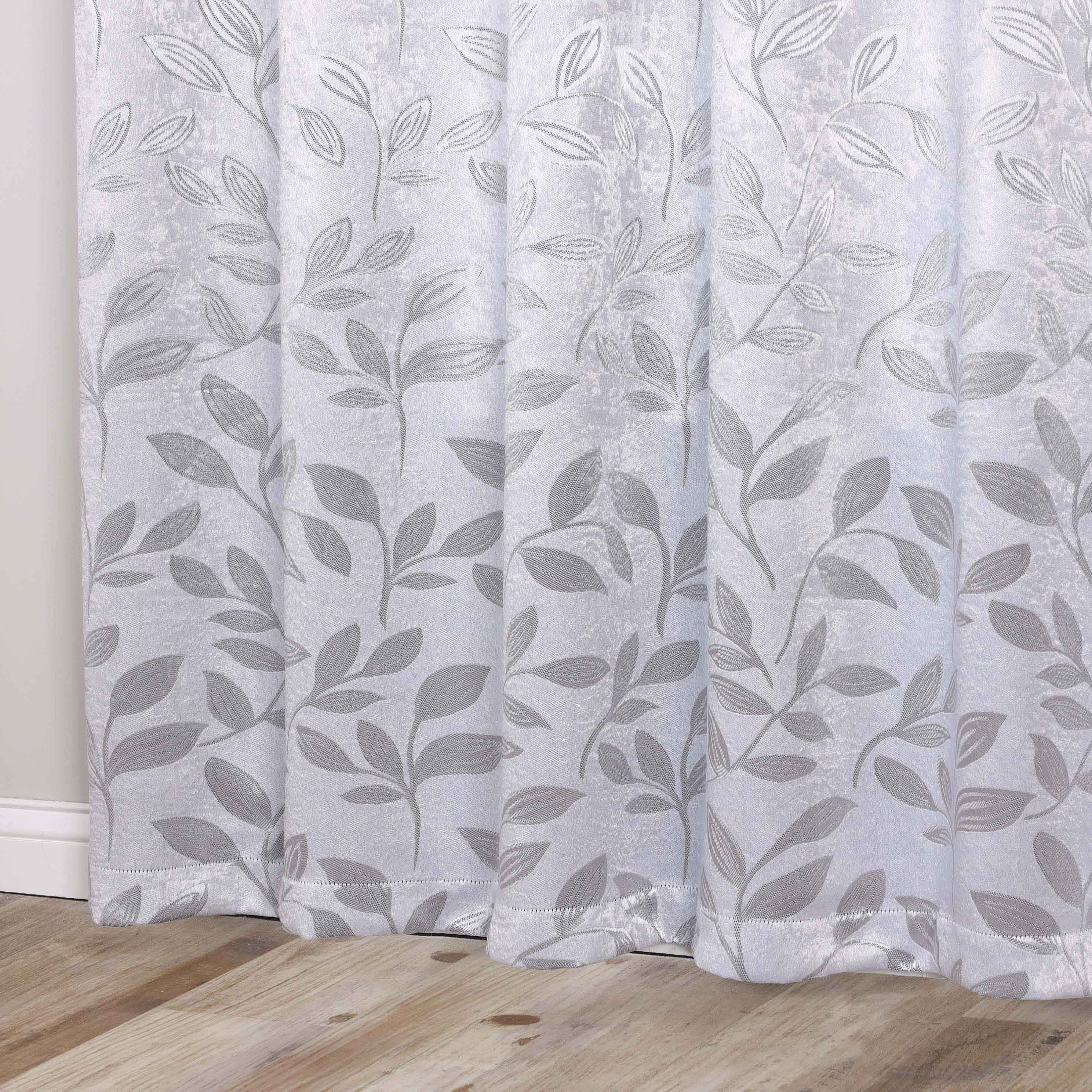 Leaves Room Darkening Washable Blackout Curtain Panels, Set of 2