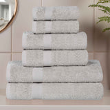 6 Piece Cotton Eco-Friendly Soft Absorbent Towel Set