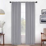 Solid Room Darkening Blackout Curtain Panels, Back Tabs, Set of 2
