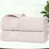 Zero Twist Cotton Medium Weight Soft Bath Towel Set of 2