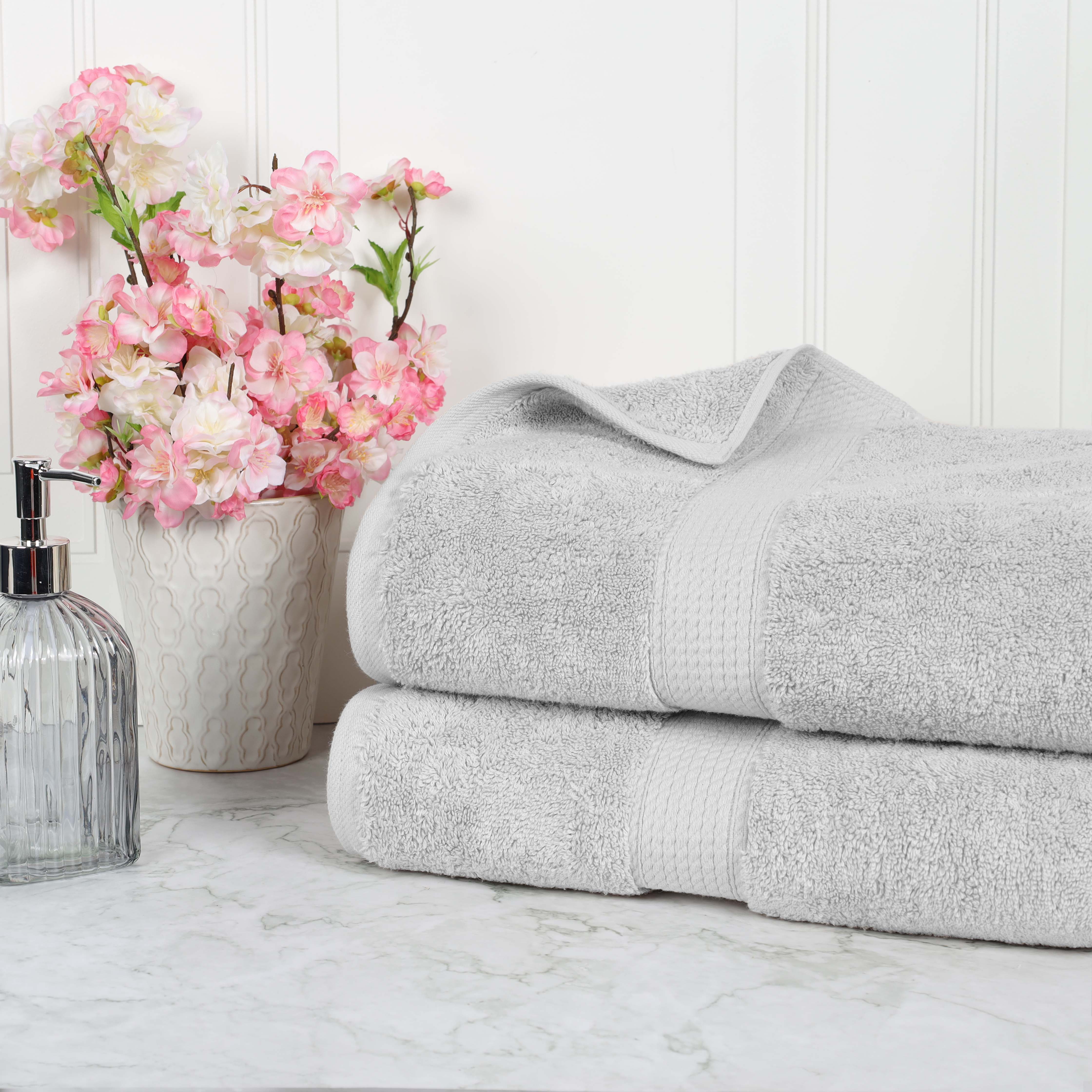 Madison Egyptian Cotton Plush Thick Absorbent Bath Sheet Set of 2