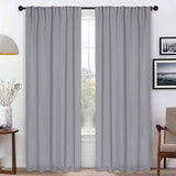 Blackout Window Curtains Solid Room Darkening Back Tab Set of 2