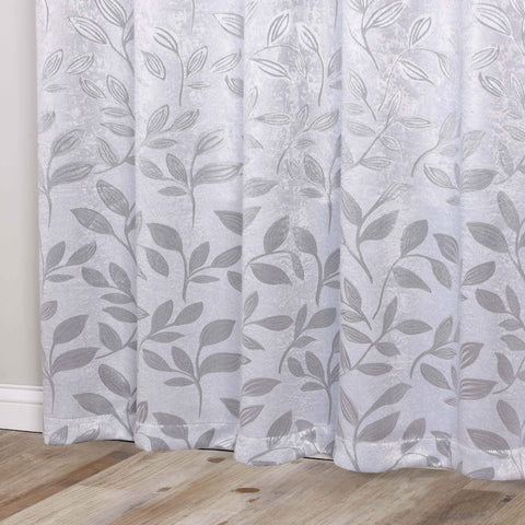 Blackout Curtains Leaves Pattern Room Darkening Grommet 2 Panels