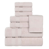 Zero Twist Cotton Towels 8 Piece Venice Collection