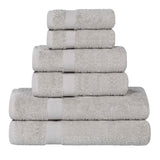 6 Piece Cotton Eco-Friendly Soft Absorbent Towel Set