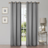 Solid Machine Washable Room Darkening Blackout Curtains, Set of 2