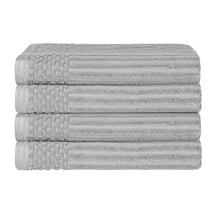 Soho Ribbed Cotton Absorbent Bath Towel Set of 4